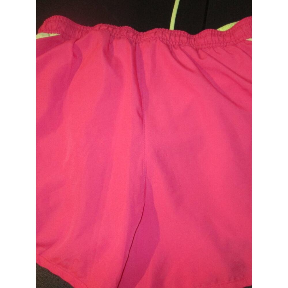 Juniors sz M Adidas shorts with lining pink with yellow and white sides